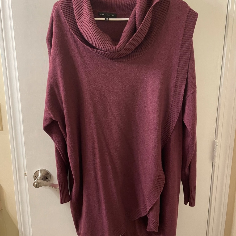 Napa Valley 1x long scoop neck sweater